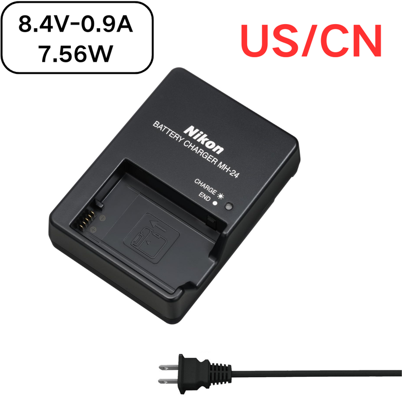 Cargue la imagen en el visor de la galería, [MH-24][8.4V-0.9A] Nikon D3400 D3100 D3200 D5100 D5200 P7100 D5300 D5600 D5600 D3300 D5200 D3500 Series - Camera Charger Power Supply Adapter
