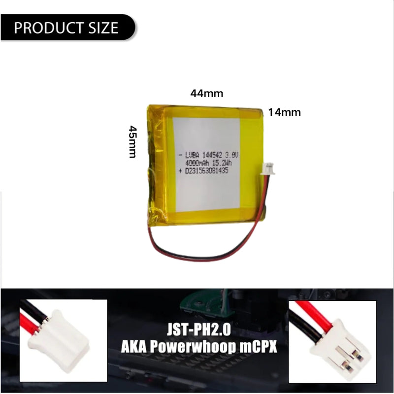 Load image into Gallery viewer, [PH2.0-JST Connector][144542] Universal 4000mAh 3.8V Rechargeable Li-Ion Lithium Polymer Battery - Polar Tech Australia

