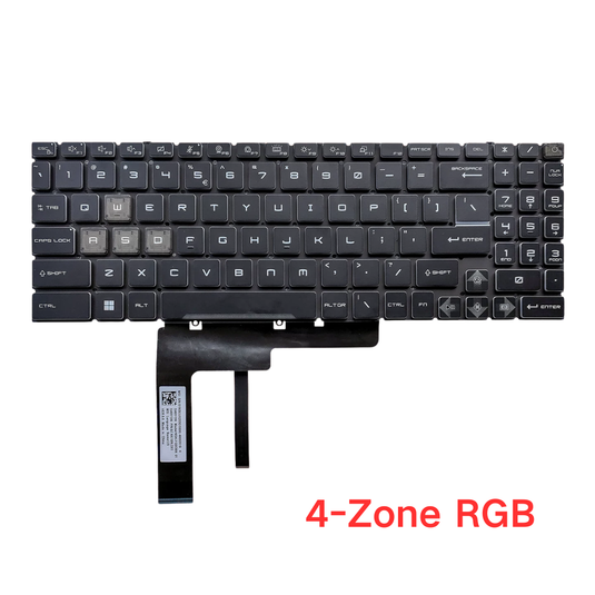 MSI Pulse 15 B13VGK / Pulse 17 B13VFK B13VGK / Bravo 15 C7VFK / Bravo 17 C7VF C7VFKP Series Series - Laptop Keyboard With Backlit US layout