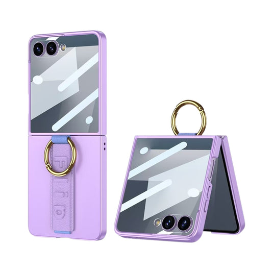 Samsung Galaxy Z Flip7 5G - Integrated Ultrathin Shockproof Phone Case with Ring Wrist Strap
