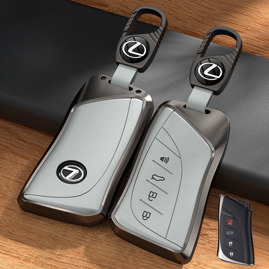 Lexus Aluminum Alloy + PU Leather Car Key Fob Case Cover For ES200, ES300h, RX350h, RX300, NX200, NX260 - Polar Tech Australia