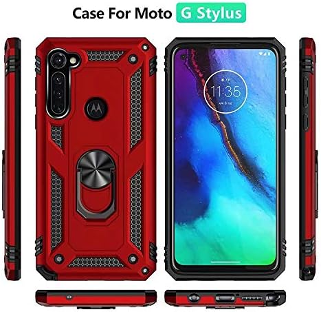 Cargue la imagen en el visor de la galería, [Magnetic Ring Kickstand] Motorola Moto G Stylus - Shield Shockproof Rugged Heavy Duty Case - Polar Tech Australia

