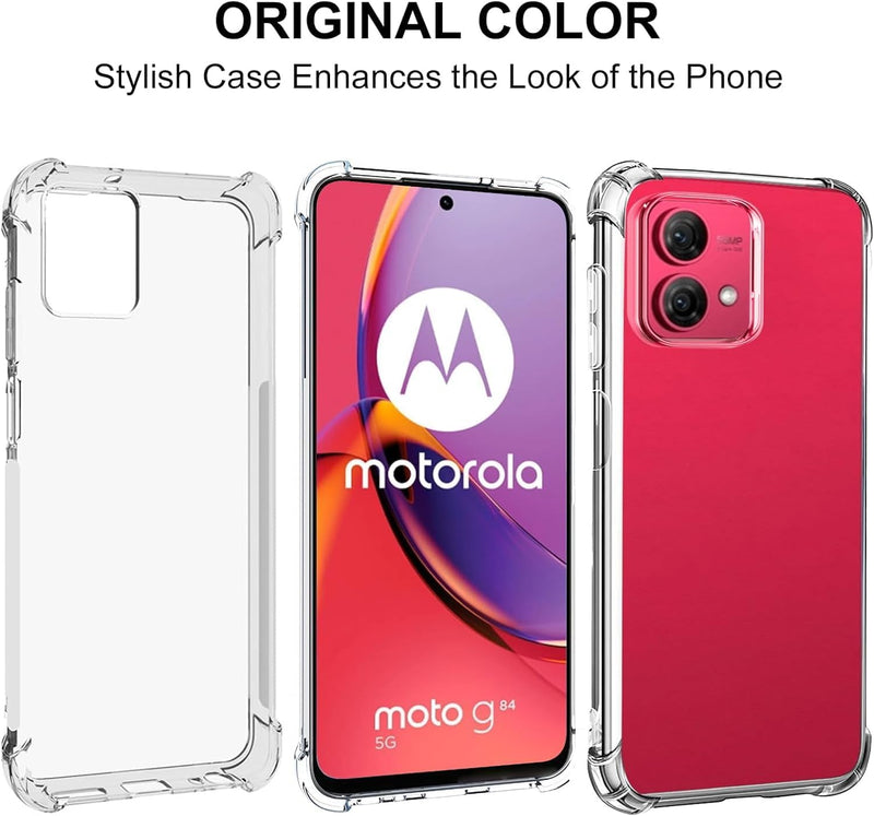 Chargez l&#39;image dans la visionneuse de la galerie, Motorola Moto G84 5G - AirPillow Cushion Transparent Soft Clear TPU Four Corners Protective Case - Polar Tech Australia
