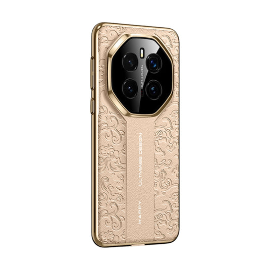 Honor Magic6 Pro (BVL-AN16, BVL-N49) - Cloud Dragon Pattern Plain Leather PC Phone Case