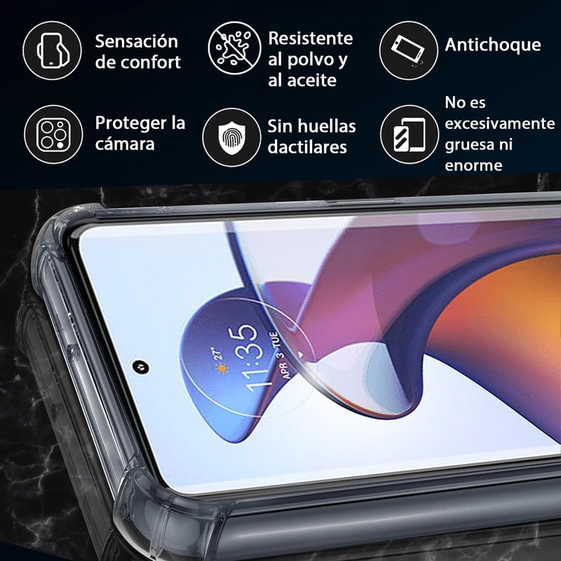 Chargez l&#39;image dans la visionneuse de la galerie, Motorola Moto Edge 30 Fusion/Moto S30 Pro - AirPillow Cushion Transparent Soft Clear TPU Four Corners Protective Case - Polar Tech Australia
