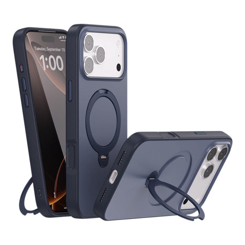 Load image into Gallery viewer, Apple iPhone 17 Pro - Contrast Color Rotation Holder Magsafe Phone Case
