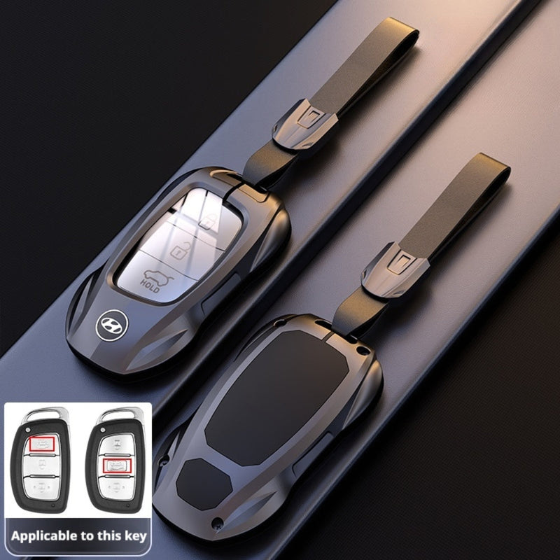 Load image into Gallery viewer, Hyundai Stylish Metal Car Key Fob Protective Case Cover For Tucson, Sport, Elantra, Santa Fe, ix35, ix25
