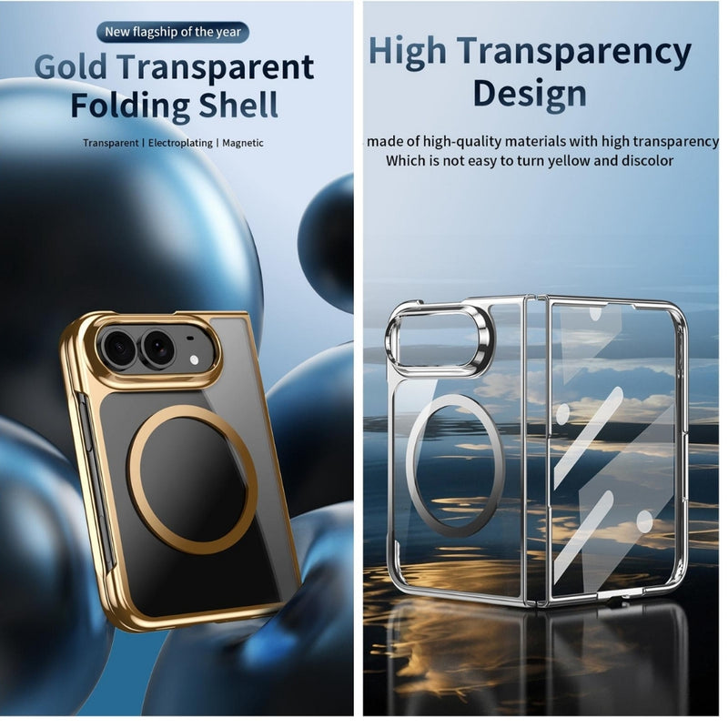 Load image into Gallery viewer, Apple iPhone Ultra - Clear Plated Magnetic Integrated Film Phone Case
