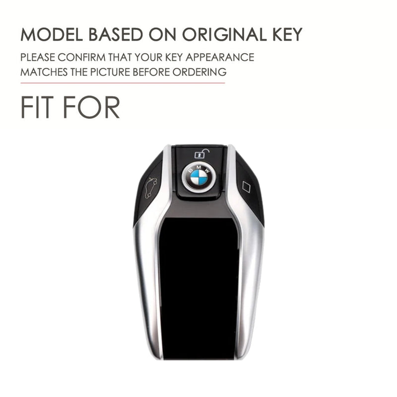 Cargue la imagen en el visor de la galería, BMW Metal Shell &amp; Soft Silicone Full Protection Car Key Fob Case Cover For 5, 6, 7 Series, X3, X5, X6, X7
