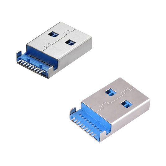 Universal USB 3.0 Male Head 180 Degree Replacement 9Pins Socket Jack Port - Polar Tech Australia