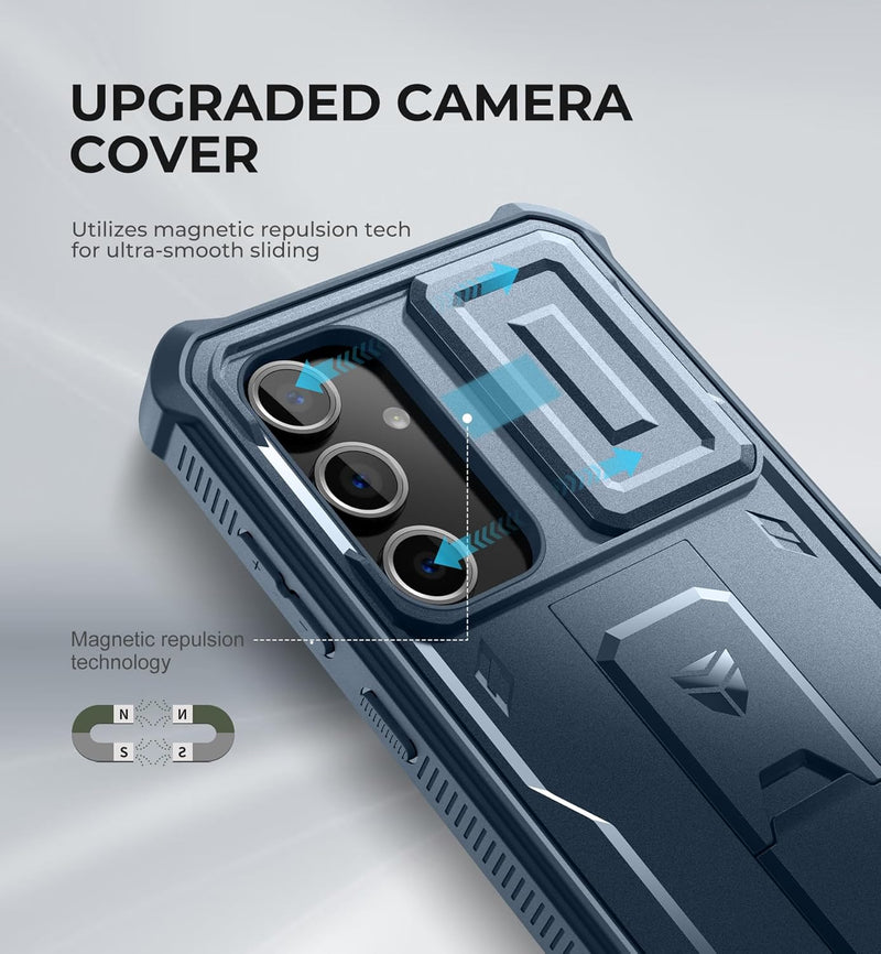 Load image into Gallery viewer, [Camera Cover &amp; Screen Protector &amp; Kickstand] Samsung Galaxy S24/PE/Plus/Ultra - Shockproof Rugged Case Full-Body Bumper Protective Heavy Duty Case - Polar Tech Australia
