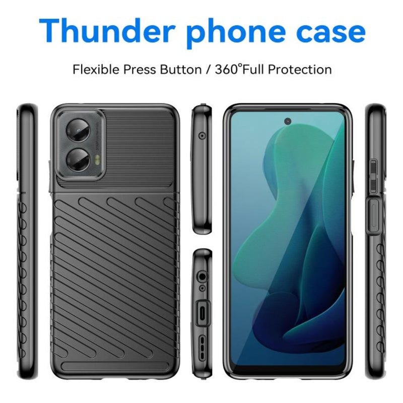 Load image into Gallery viewer, Motorola Moto G 5G (2024) - Thunder Series Twill Texture Thickened Anti-fall Protection TPU Case - Polar Tech Australia
