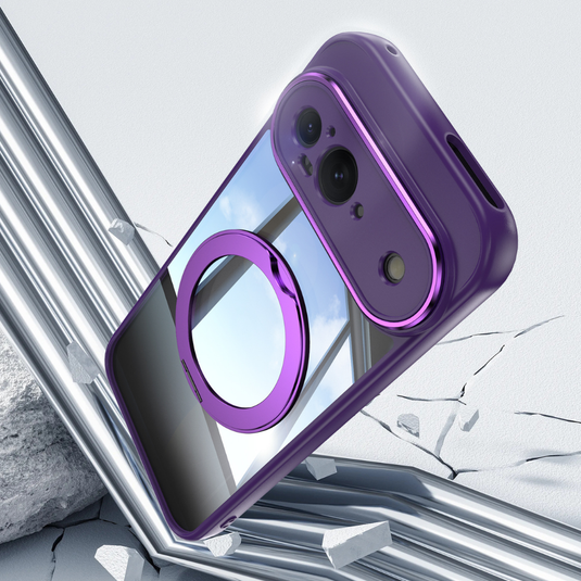 [Magnetic Kickstand] Google Pixel 9A - Matte 360° Rotatable TPU + PC + Metal Transparent Shockproof Phone Case - Polar Tech Australia