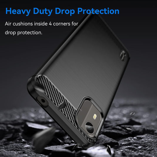 Nokia C12 Pro/C12/C12 Plus - Shield Shockproof Rugged Heavy Duty Case With 2PC 9HD Tempered Glass Screen Protector - Polar Tech Australia