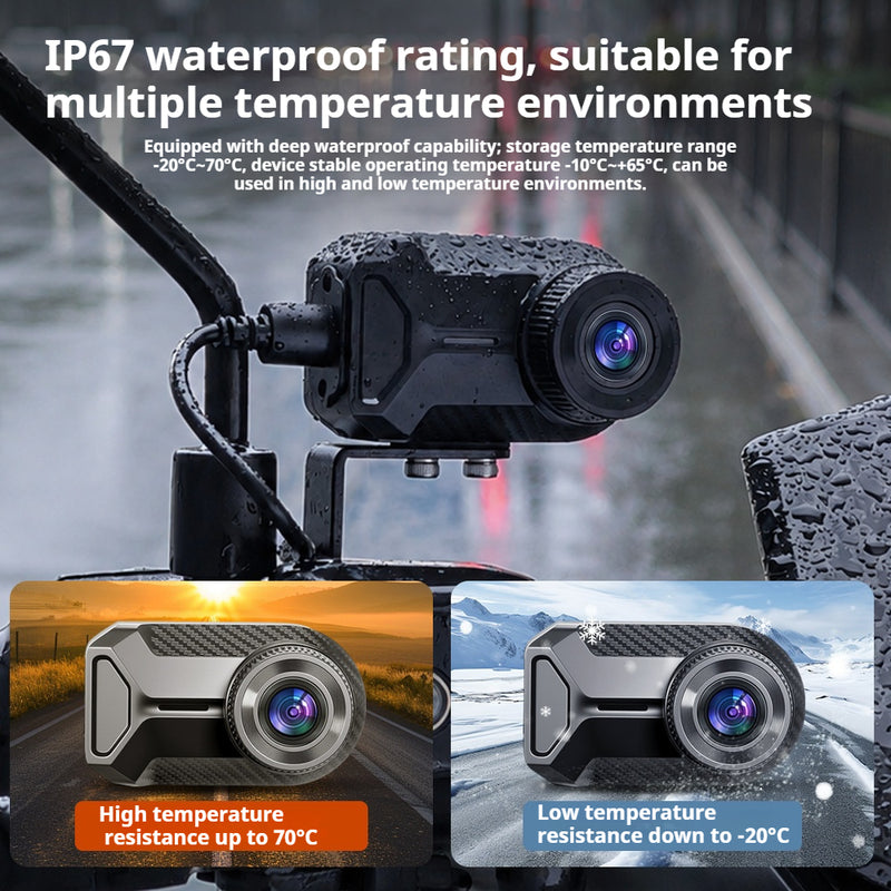 Cargue la imagen en el visor de la galería, 2K 130° Wide-Angle WiFi Waterproof Motorcycle Recording Dash Cam
