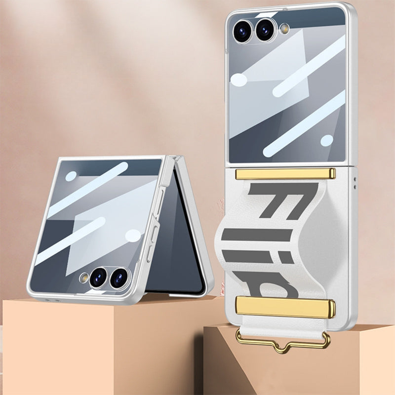 Cargue la imagen en el visor de la galería, Samsung Galaxy Z Flip7 5G - Integrated Ultra-thin Wristband Holder Phone Case
