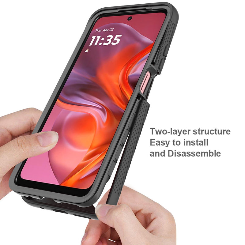 Load image into Gallery viewer, Motorola Moto G9 Power - Solid Color Shockproof TPU Clear PC Phone Case - Polar Tech Australia
