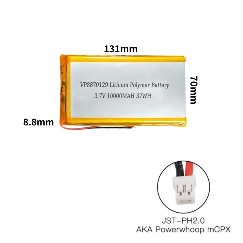 Cargue la imagen en el visor de la galería, [PH2.0-JST Connector][8870129] Universal 10000mAh 3.7V Rechargeable Li-Ion Lithium Polymer Battery - Polar Tech Australia
