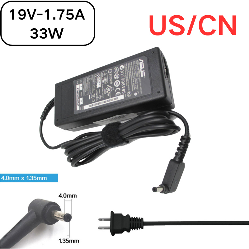 Load image into Gallery viewer, [19V-1.75A/33W][4.0x1.35] ASUS VivoBook Laptop AC Power Supply Adapter Charger
