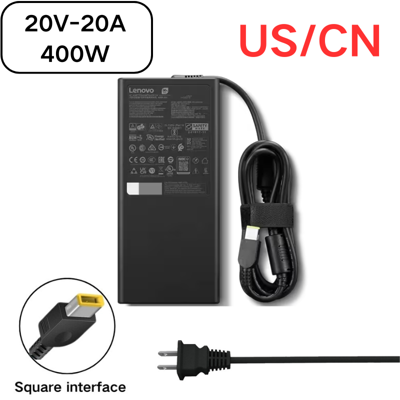 Cargue la imagen en el visor de la galería, [20V-16.5A/330W][Yellow Square Slim Tip] Lenovo Legion Pro 7 16IAX10H Series - Laptop AC Power Supply Adapter Charger
