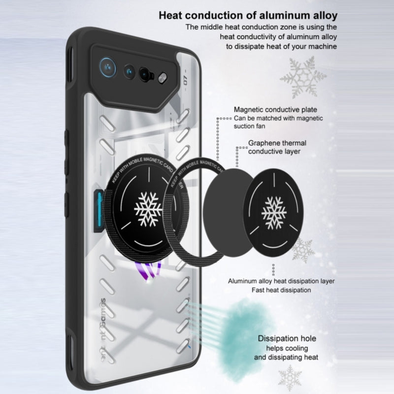Cargue la imagen en el visor de la galería, Asus ROG Phone 7 / 7 Pro - imak UX-9A Series Four-corner Airbag Shockproof Heat Dissipation Phone Case
