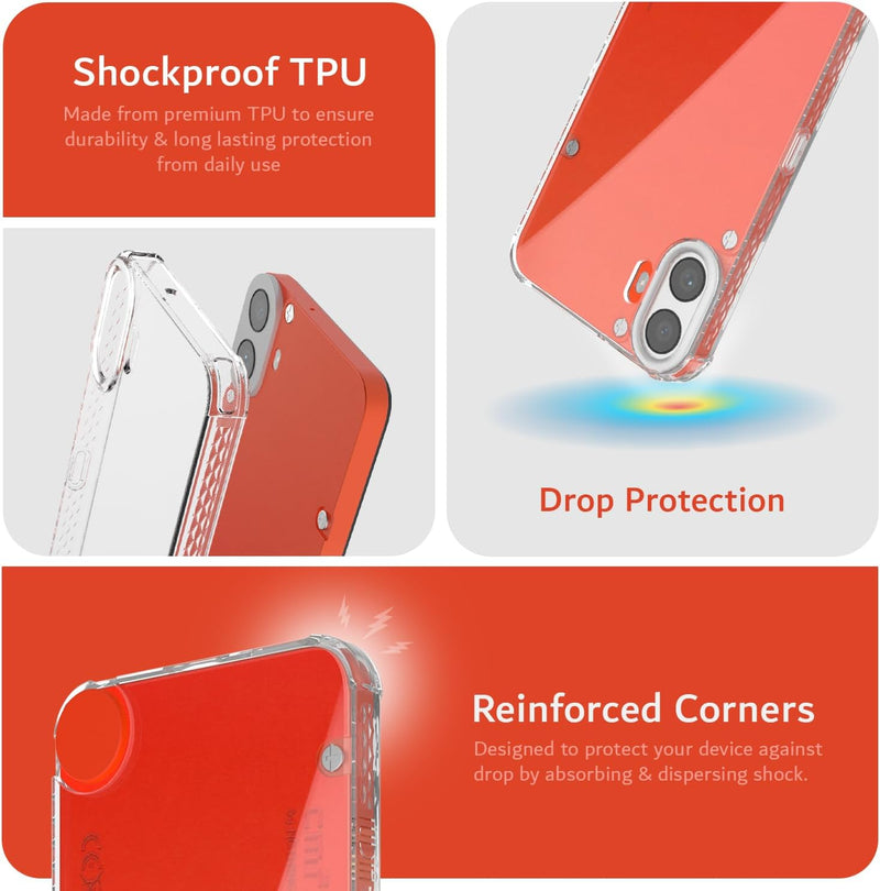 Load image into Gallery viewer, Nothing CMF Phone 1 - AirPillow Cushion Transparent Soft Clear TPU Four Corners Protective Case - Polar Tech Australia
