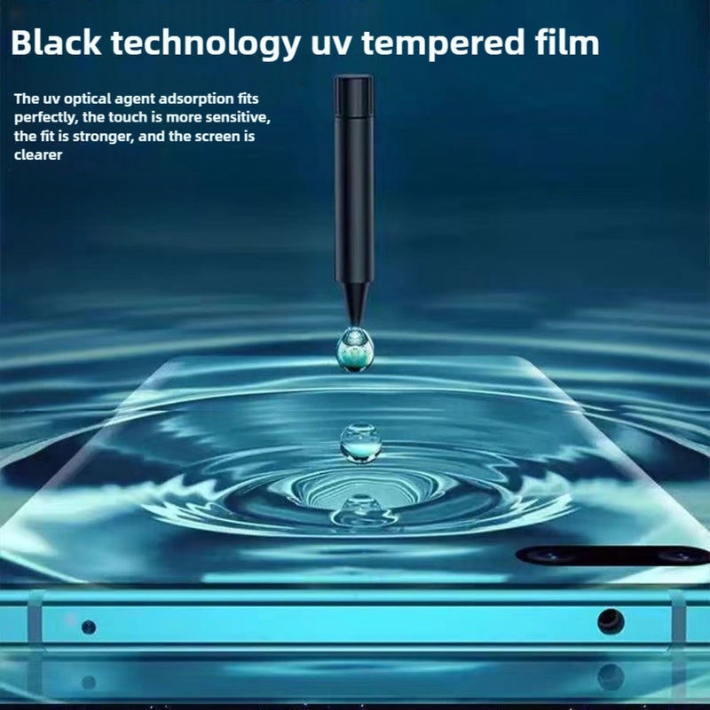 Cargue la imagen en el visor de la galería, [Self-Installation Kit][UV Glue][HD] Samsung Galaxy S22 Ultra - UV Full Covered Curved 9H Tempered Glass Screen Protective Protector
