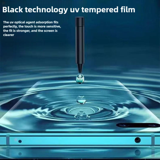 [Self-Installation Kit][UV Glue][HD] Samsung Galaxy S22 Ultra - UV Full Covered Curved 9H Tempered Glass Screen Protective Protector