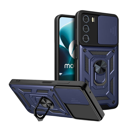 Motorola Moto G200 5G/Edge S30 - Heavy Duty Ring Holder Case with Shockproof & Camera Guard Design
