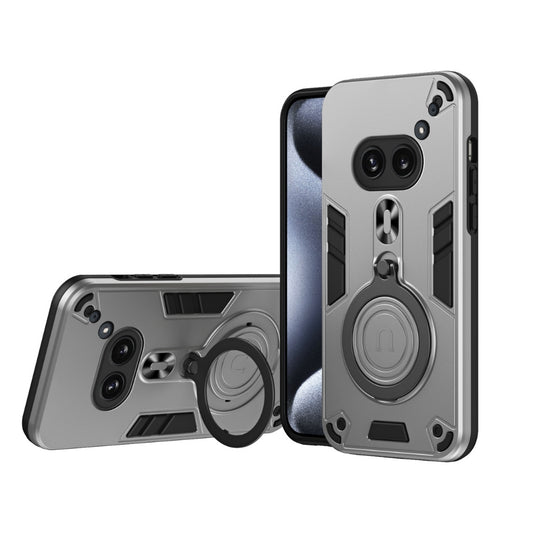 Nothing Phone (2a) Plus - Metal Ring 360 Degree Rotating Holder PC Hybrid TPU Phone Case - Polar Tech Australia