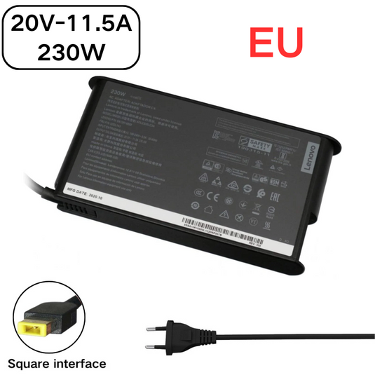 [20V-11.5A/230W][Yellow Square] Lenovo IdeaCentre & Thinkpad & Legion Gaming Laptop AC Power Supply Adapter Charger - Polar Tech Australia