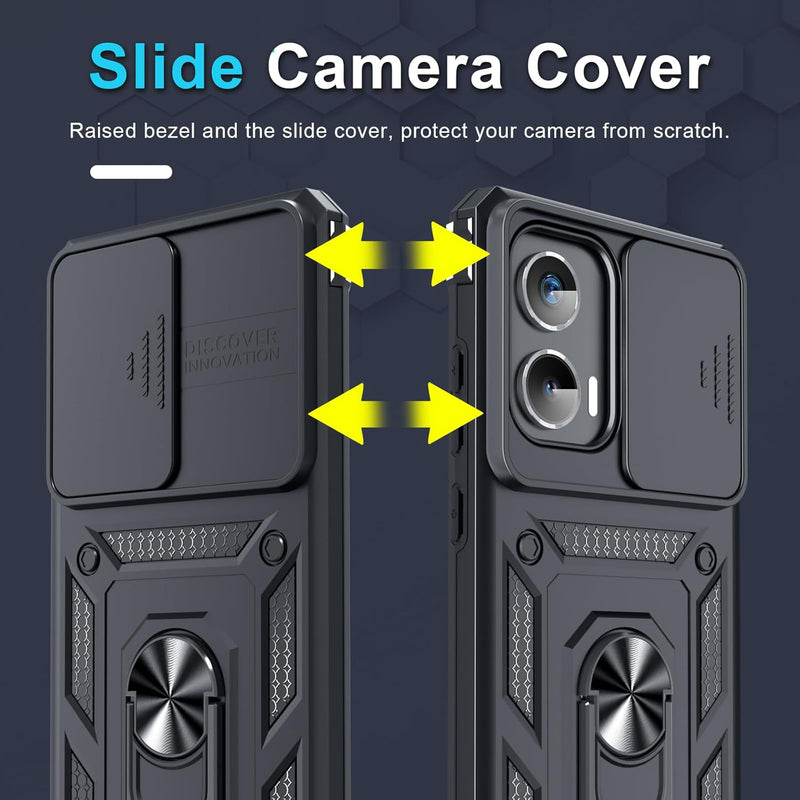 Chargez l&#39;image dans la visionneuse de la galerie, [Magnetic Ring Kickstand][Slide Camera Cover] Motorola Moto G Stylus 5G 2024 - Shield Shockproof Rugged Heavy Duty Case - Polar Tech Australia

