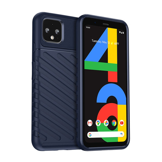 Google Pixel 4A - Thunder Series Twill Texture Thickened Anti-fall Protection TPU Case