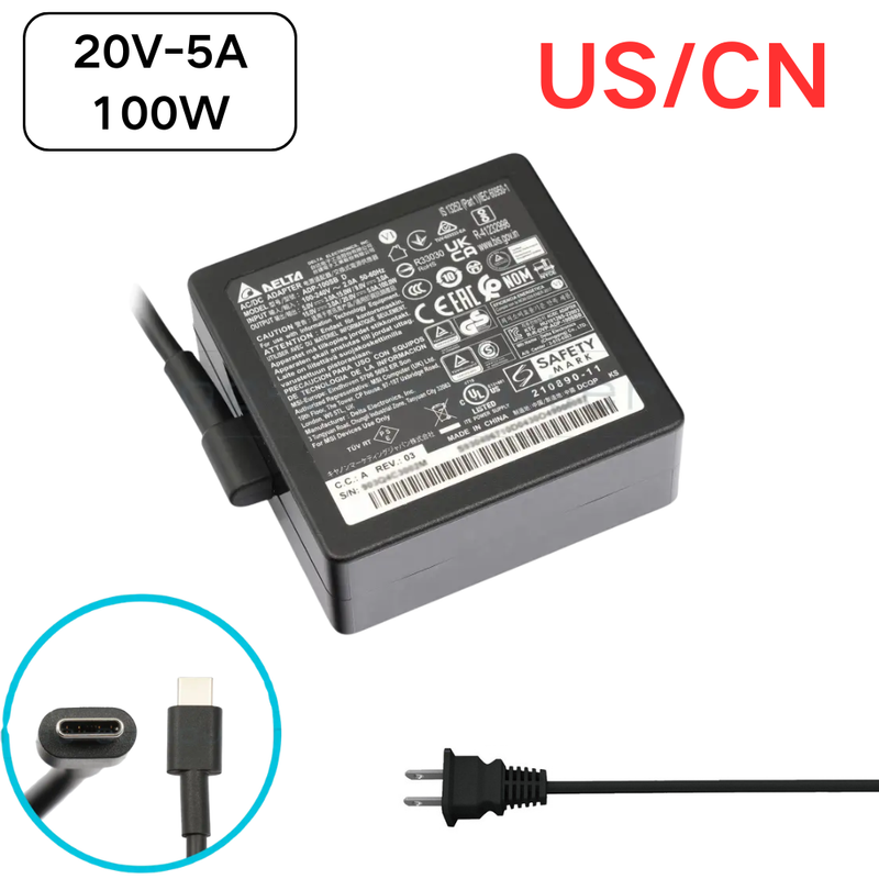 Load image into Gallery viewer, [20V-5A/100W][Type-C] MSI Prestige 14 15 / DELL Latitude 11 5175 5179 7275 7370 5280 5480 5580 7280 7480 7380 / XPS 12 9250 Laptop AC Power Supply Adapter Charger - Polar Tech Australia

