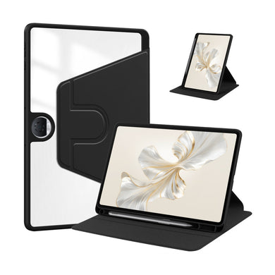 [With Pen Slot] OPPO Pad Neo (OPD2302, OPD2303) - Acrylic Transparent Rotating Stand Protective Case - Polar Tech Australia