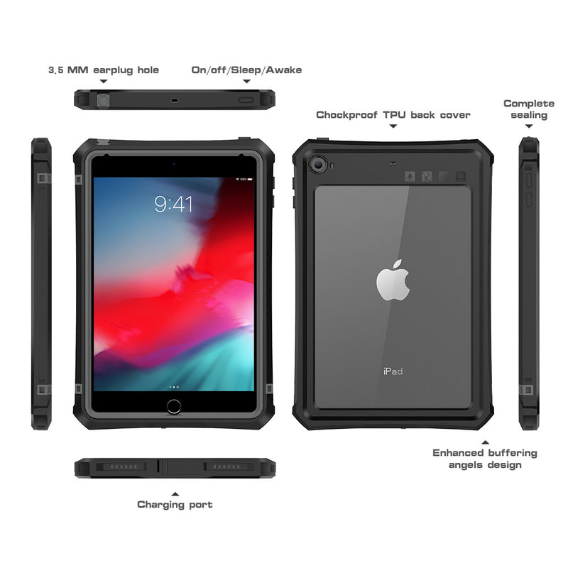 Load image into Gallery viewer, Apple iPad Mini 4 &amp; 5 Shellbox Waterproof Heavy Duty Lifeproof Style Case - Polar Tech Australia
