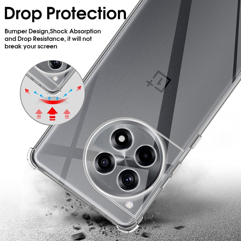 Chargez l&#39;image dans la visionneuse de la galerie, OnePlus 1+12/12R - AirPillow Cushion Transparent Soft Clear TPU Four Corners Protective Case - Polar Tech Australia

