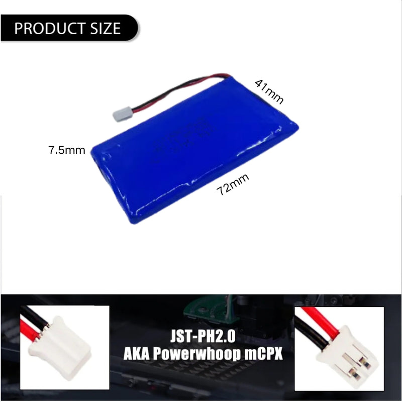Chargez l&#39;image dans la visionneuse de la galerie, [PH2.0-JST Connector][754170] Universal 3000mAh 3.7V Rechargeable Li-Ion Lithium Polymer Battery - Polar Tech Australia
