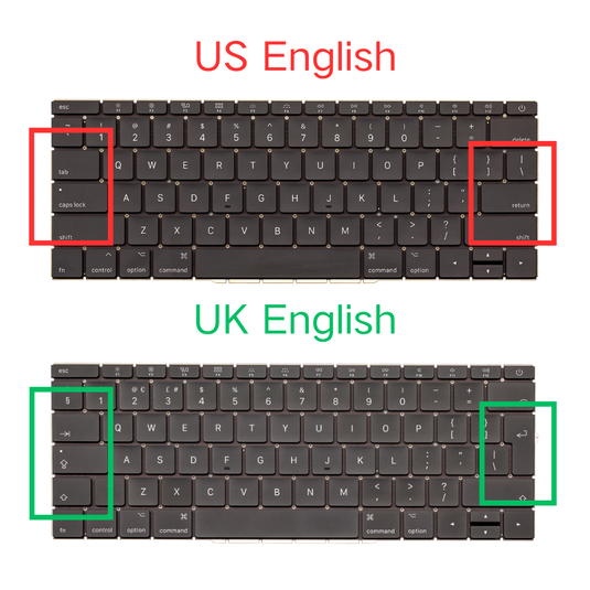 MacBook Pro 13" A1708 (2016 - 2017) - Keyboard US UK English Layout - Polar Tech Australia