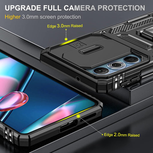 [Magnetic Ring Kickstand][Camera Cover] Motorola Moto Edge 30 Pro/Edge Plus 2022 - Shield Shockproof Rugged Heavy Duty Case - Polar Tech Australia