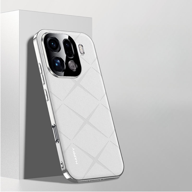 Cargue la imagen en el visor de la galería, OPPO Find X9 Pro - Plain Leather PC Phone Case
