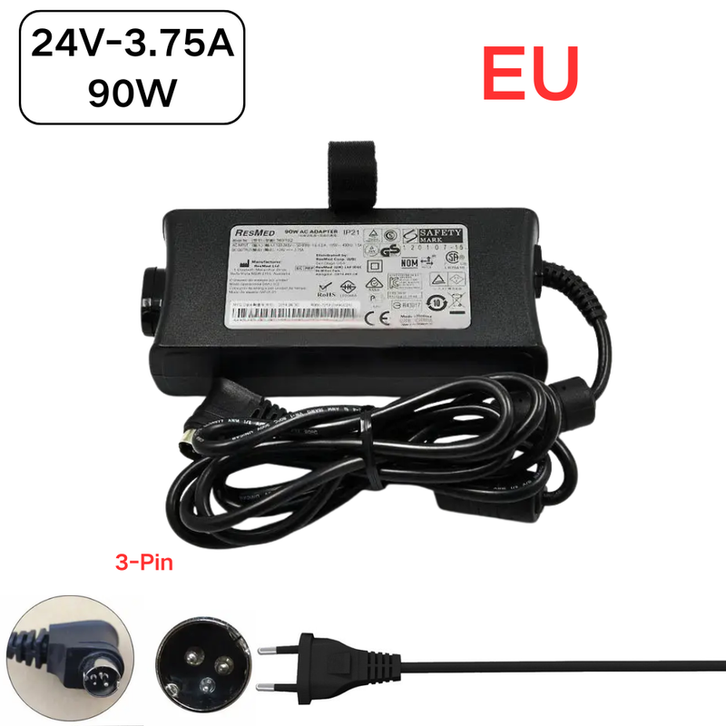 Load image into Gallery viewer, [24V-3.75A/90W][3-Pin] ResMed Res-Med CPAP and BiPAP Machines S9 369102 - AC Power Supply Cord Cable PS Charger Adapter - Polar Tech Australia
