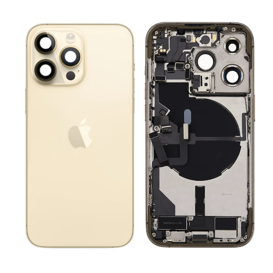 [With Built-in Parts] Apple iPhone 14 Pro - Back Rear Glass & Middle Housing Frame Assembly (US Without SIM Tray Version)