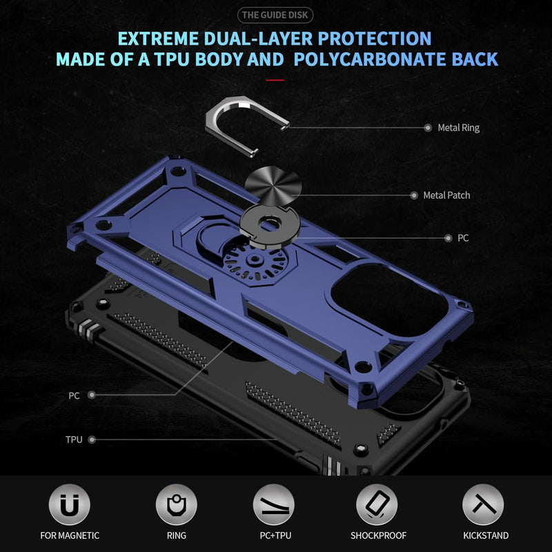 Load image into Gallery viewer, [Built-in 360-degree rotatable ring bracket] Motorola Moto Edge 2024 - Shield Shockproof Rugged Heavy Duty Case - Polar Tech Australia

