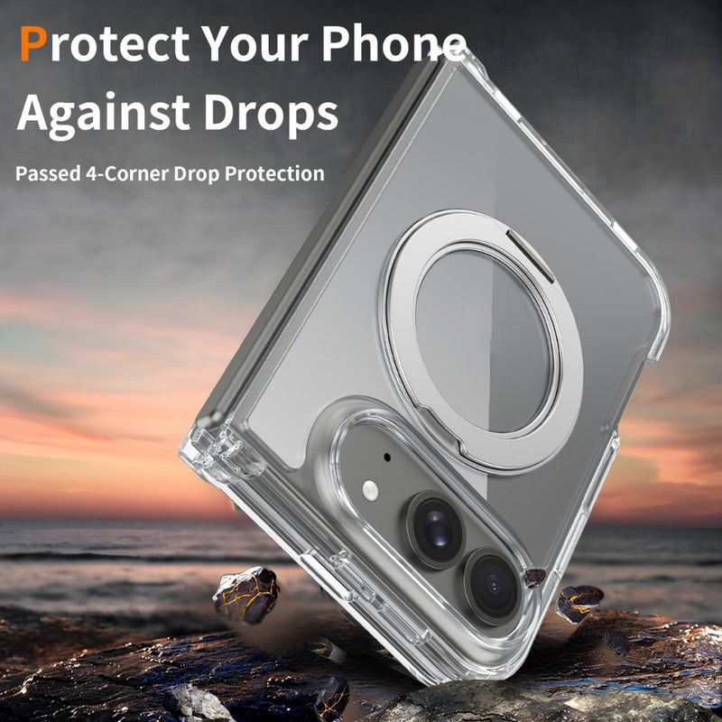 Chargez l'image dans la visionneuse de la galerie, Apple iPhone Ultra / Fold - Scratch-proof Transparent Rotating Holder Magnetic Phone Case
