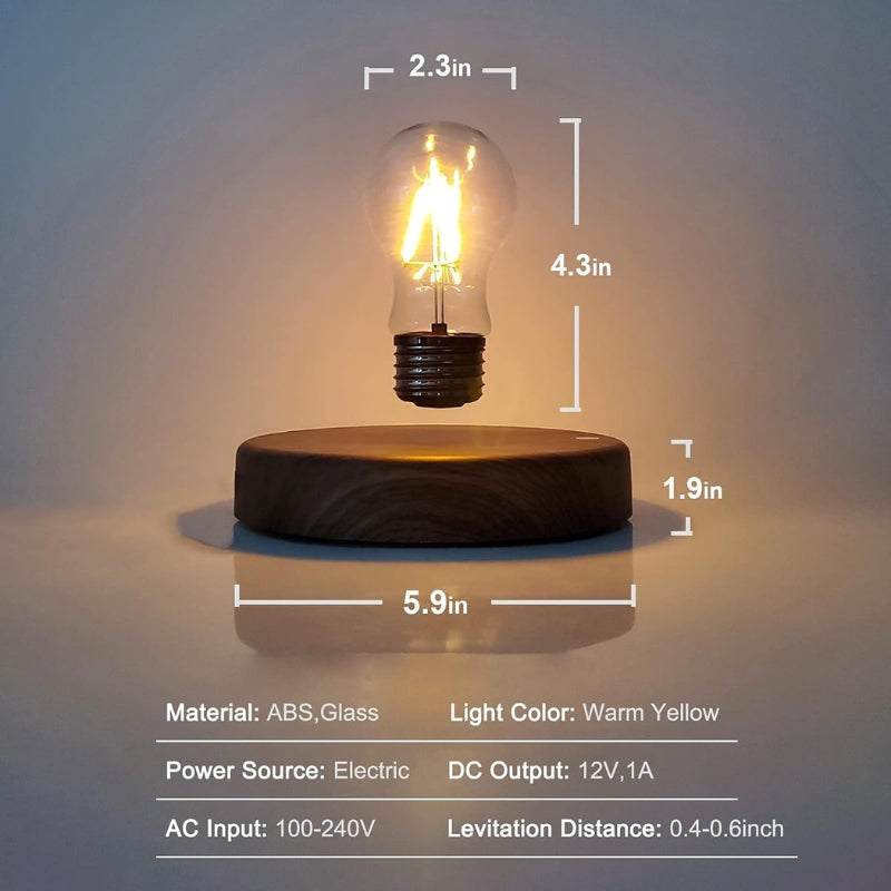 Cargue la imagen en el visor de la galería, Levitating Bulb Lamp Magnetic Floating LED Light Desk Lamp Table lamp Night Light, 360 Degree Automatic Rotating Light for Unique Gifts Gaming Room Home Office Decor
