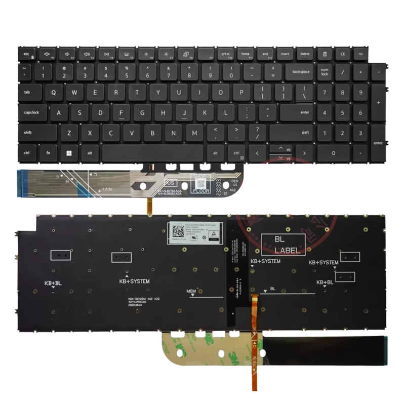 Chargez l'image dans la visionneuse de la galerie, DELL Vostro 15 3510 3515 3520 3525 P112F Series - Laptop Keyboard With Backlit US Layout
