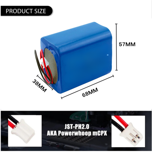 [Square Type][PH2.0-JST Connector][18650] Universal 3000mAh 24V Rechargeable Li-Ion Lithium Polymer Battery - Polar Tech Australia