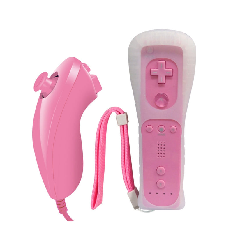 Cargue la imagen en el visor de la galería, Nintendo Wii Game Controllers – Right Remote + Left Nunchuk Controller with Silicone Case and Wrist Strap
