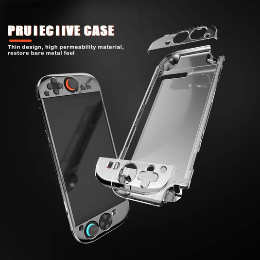 Nintendo Switch 2 - Crystal Shell Case Split Gamepad Transparent Protective Cover